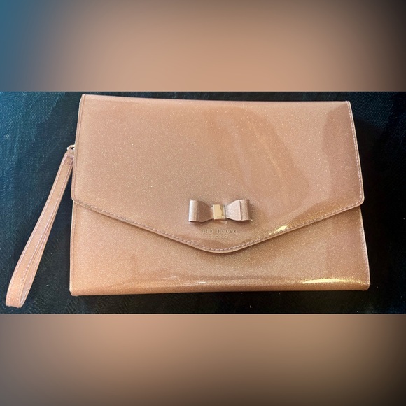 Ted Baker Handbags - Ted Baker Shimmering Clutch - Metallic Pink